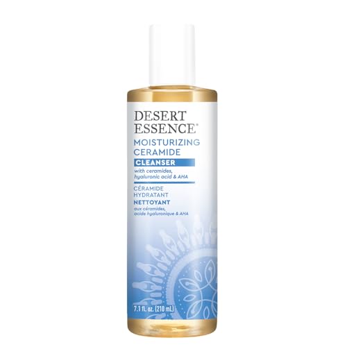 Desert Essence Vegan Ceramide Facial Cleanser - 7.1 fl oz, Gluten-Free & Cruelty-Free, Nourishes Skin's Moisture Barrier