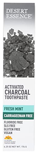 Activated Charcoal Toothpaste for Kids, Fresh Mint Flavor - 6.25 oz (Pack of 3)