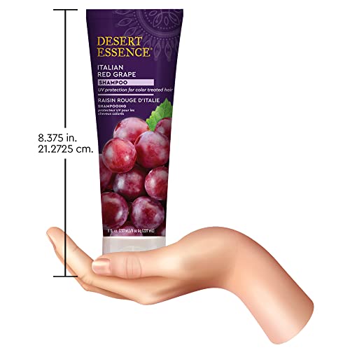 Desert Essence Italian Red Grape Shampoo & Conditioner Bundle - 8 Fl oz - Color-Protective Formula with Resveratrol and Organic Antioxidants