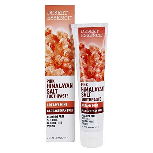 Desert Essence Pink Himalayan Salt Toothpaste - 6.25 oz - Creamy Mint - Mineral-Rich Oral Care with Tea Tree Oil