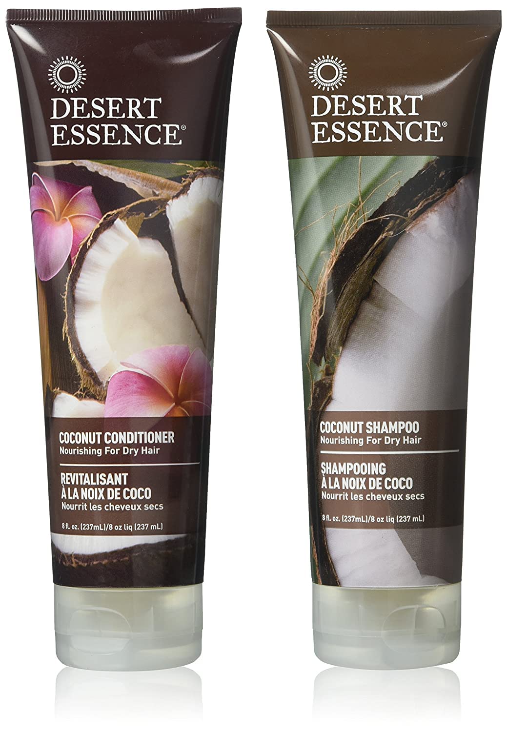 Desert Essence Coconut Shampoo & Conditioner Bundle for Dry Hair