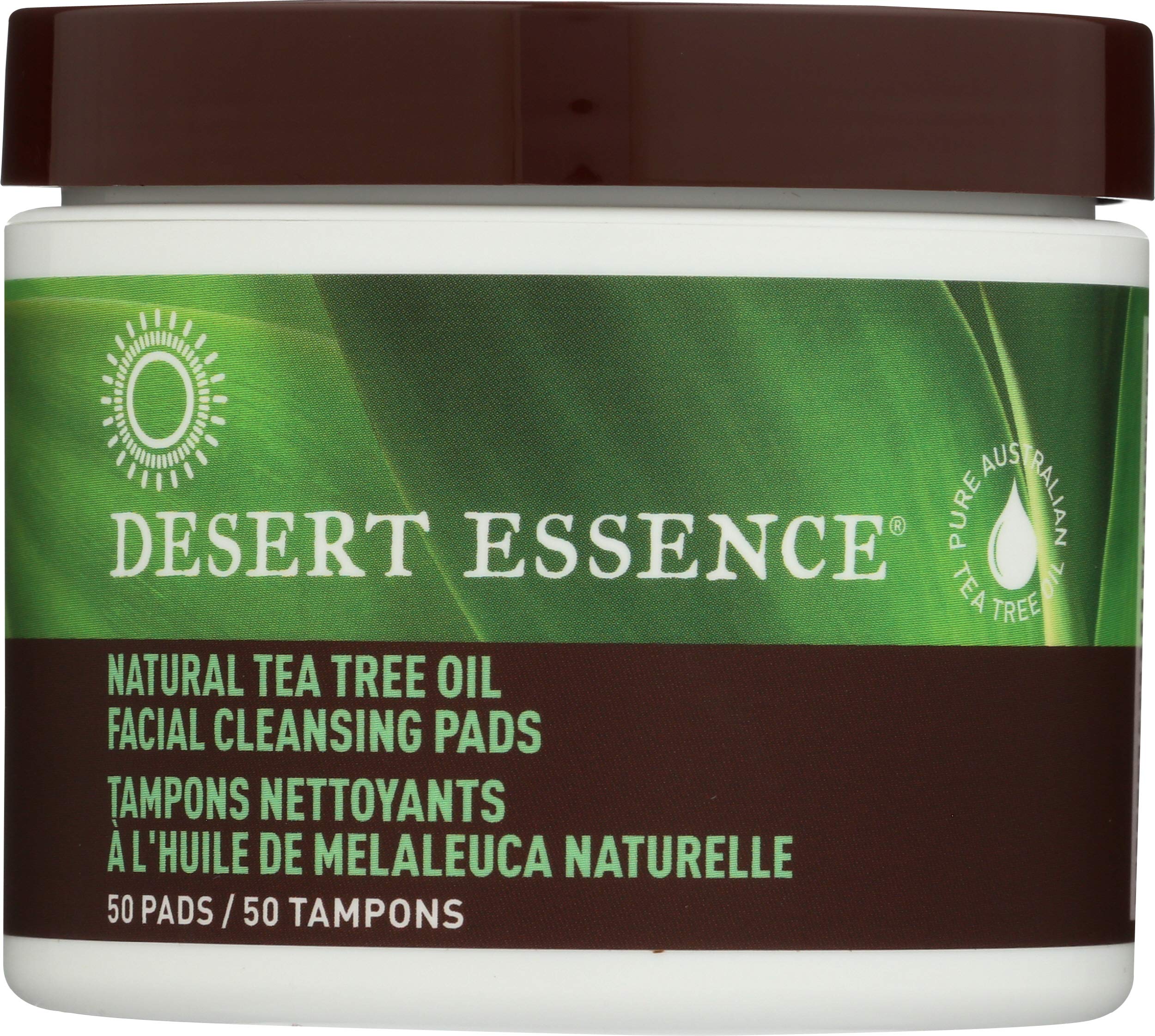 Tea Tree Oil Facial Cleansing Pads for Sensitive Skin, 50 Pads